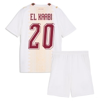 Camiseta Marruecos Ayoub El Kaabi #20 Segunda Equipación Replica Mundial 2026 para niños mangas cortas (+ Pantalones cortos)